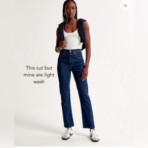 Ultra high-rise ankle, straight jeans